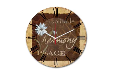 Dekorativ MDF Väggklocka 30 cm - Flerfärgad - Inredning - Väggdekor - Väggklocka & väggur