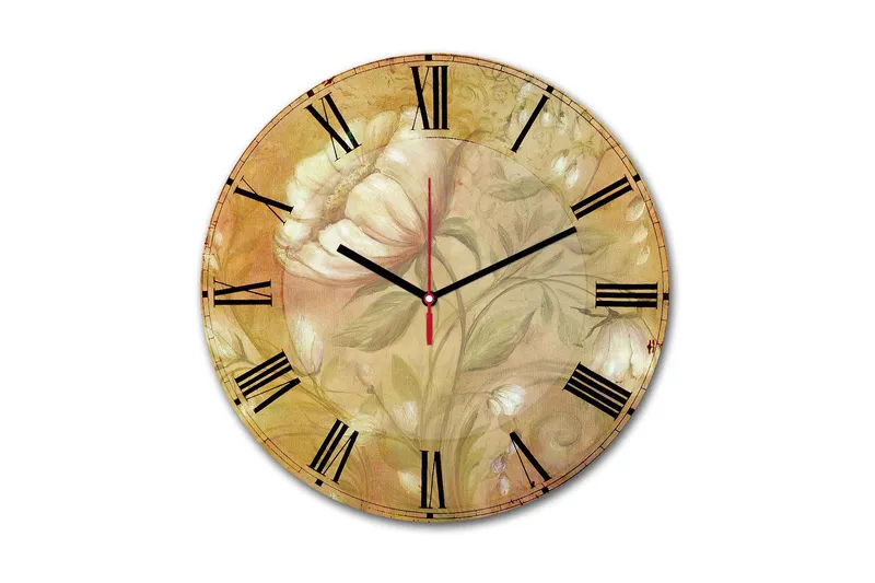 Dekorativ MDF Väggklocka 30 cm, Flerfärgad