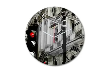 Dekorativ MDF Väggklocka 30 cm - Flerfärgad - Inredning - Väggdekor - Väggklocka & väggur