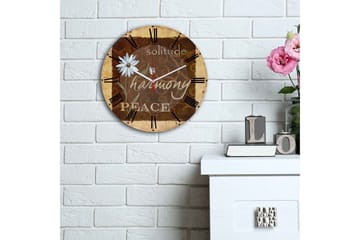 Dekorativ MDF Väggklocka 30 cm - Flerfärgad - Inredning - Väggdekor - Väggklocka & väggur