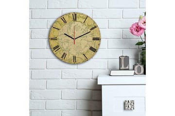 Dekorativ MDF Väggklocka 30 cm - Flerfärgad - Inredning - Väggdekor - Väggklocka & väggur