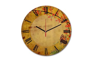 Dekorativ MDF Väggklocka 30 cm - Flerfärgad - Inredning - Väggdekor - Väggklocka & väggur