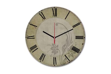 Dekorativ MDF Väggklocka 30 cm - Flerfärgad - Inredning - Väggdekor - Väggklocka & väggur