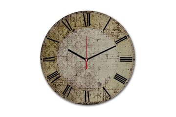 Dekorativ MDF Väggklocka 30 cm - Flerfärgad - Inredning - Väggdekor - Väggklocka & väggur