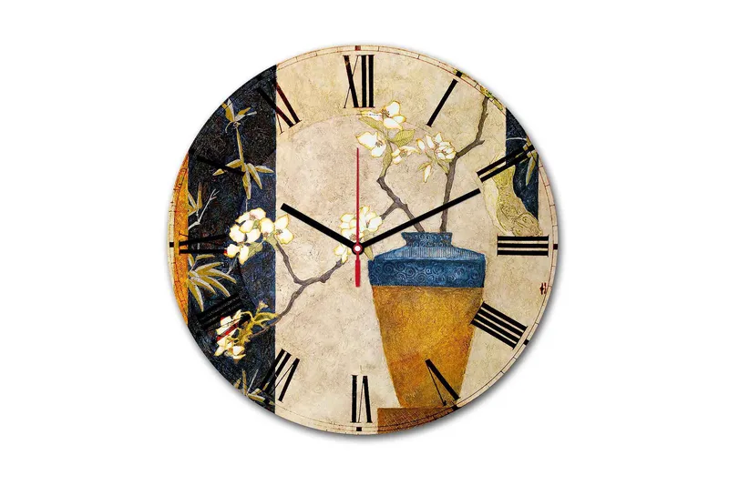 Dekorativ MDF Väggklocka 30 cm - Flerfärgad - Inredning - Väggdekor - Väggklocka & väggur