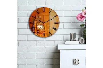 Dekorativ MDF Väggklocka 30 cm - Flerfärgad - Inredning - Väggdekor - Väggklocka & väggur