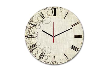 Dekorativ MDF Väggklocka 30 cm - Flerfärgad - Inredning - Väggdekor - Väggklocka & väggur