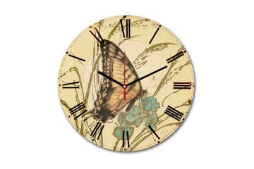Dekorativ MDF Väggklocka 30 cm - Flerfärgad - Inredning - Väggdekor - Väggklocka & väggur