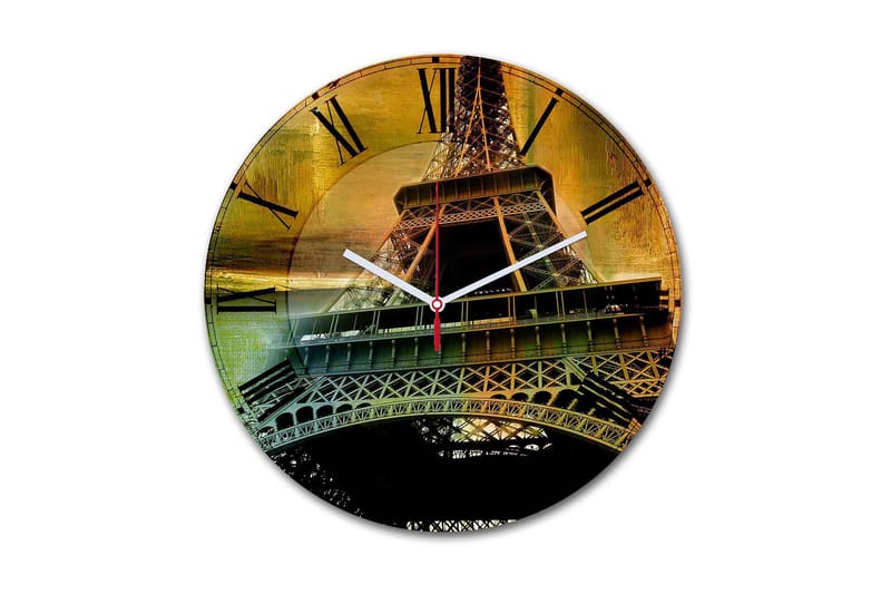 Dekorativ MDF Väggklocka 30 cm, Flerfärgad