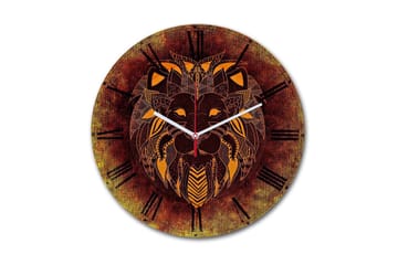 Dekorativ MDF Väggklocka 30 cm - Flerfärgad - Inredning - Väggdekor - Väggklocka & väggur