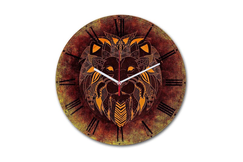 Dekorativ MDF Väggklocka 30 cm, Flerfärgad