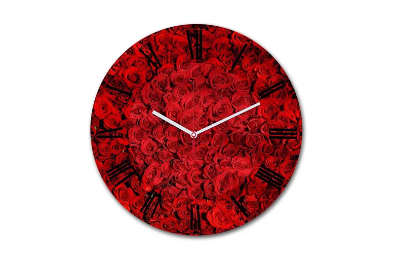 Dekorativ MDF Väggklocka 30 cm, Flerfärgad