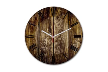 Dekorativ MDF Väggklocka 30 cm - Flerfärgad - Inredning - Väggdekor - Väggklocka & väggur