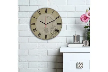 Dekorativ MDF Väggklocka 30 cm - Flerfärgad - Inredning - Väggdekor - Väggklocka & väggur