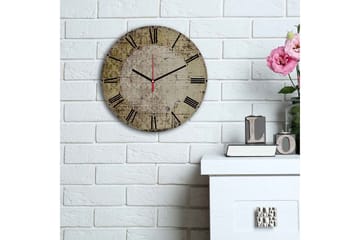 Dekorativ MDF Väggklocka 30 cm - Flerfärgad - Inredning - Väggdekor - Väggklocka & väggur