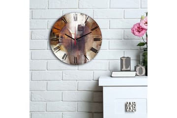 Dekorativ MDF Väggklocka 30 cm - Flerfärgad - Inredning - Väggdekor - Väggklocka & väggur