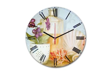 Dekorativ MDF Väggklocka 30 cm - Flerfärgad - Inredning - Väggdekor - Väggklocka & väggur