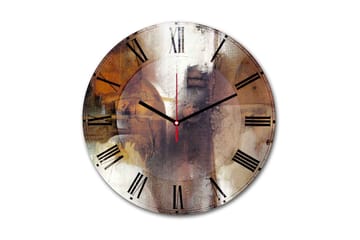 Dekorativ MDF Väggklocka 30 cm - Flerfärgad - Inredning - Väggdekor - Väggklocka & väggur