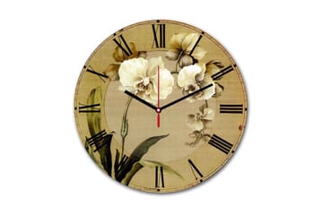 Dekorativ MDF Väggklocka 30 cm - Flerfärgad - Inredning - Väggdekor - Väggklocka & väggur