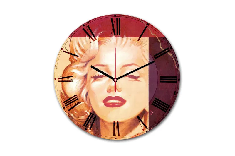 Dekorativ MDF Väggklocka 30 cm, Flerfärgad