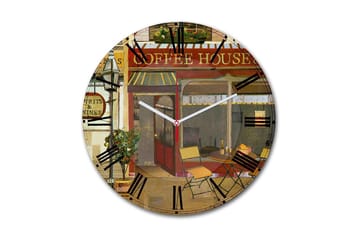 Dekorativ MDF Väggklocka 30 cm - Flerfärgad - Inredning - Väggdekor - Väggklocka & väggur