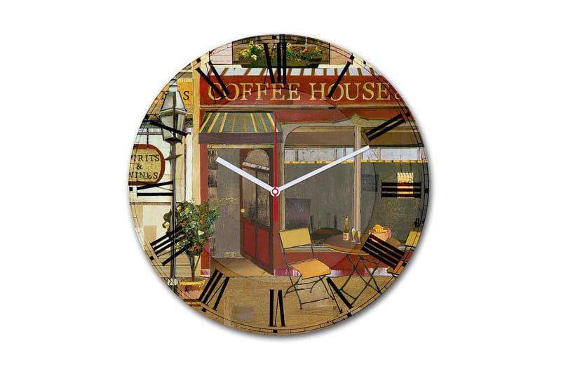 Dekorativ MDF Väggklocka 30 cm, Flerfärgad