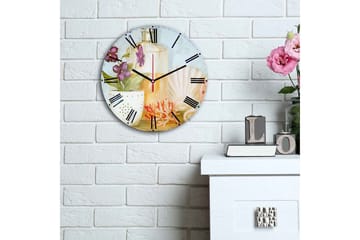Dekorativ MDF Väggklocka 30 cm - Flerfärgad - Inredning - Väggdekor - Väggklocka & väggur