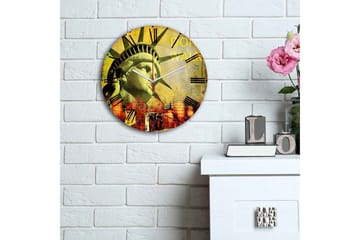 Dekorativ MDF Väggklocka 30 cm - Flerfärgad - Inredning - Väggdekor - Väggklocka & väggur