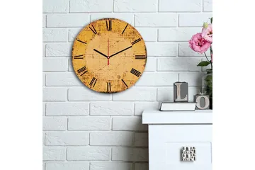 Dekorativ MDF Väggklocka 30 cm - Flerfärgad - Inredning - Väggdekor - Väggklocka & väggur