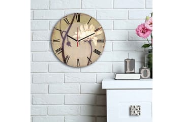 Dekorativ MDF Väggklocka 30 cm - Flerfärgad - Inredning - Väggdekor - Väggklocka & väggur