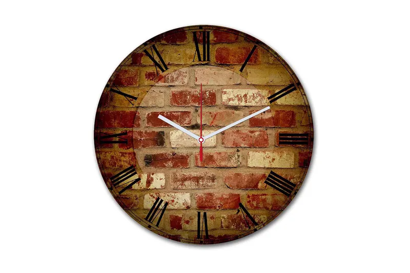 Dekorativ MDF Väggklocka 30 cm, Flerfärgad