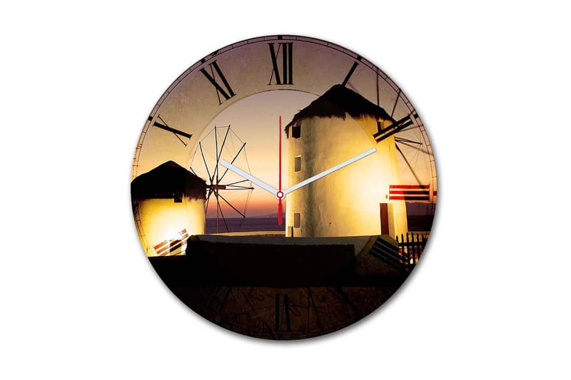 Dekorativ MDF Väggklocka 30 cm, Flerfärgad