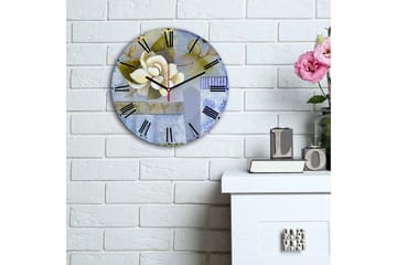 Dekorativ MDF Väggklocka 30 cm - Flerfärgad - Inredning - Väggdekor - Väggklocka & väggur