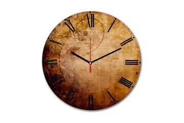 Dekorativ MDF Väggklocka 30 cm - Flerfärgad - Inredning - Väggdekor - Väggklocka & väggur