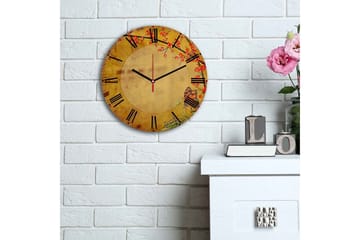 Dekorativ MDF Väggklocka 30 cm - Flerfärgad - Inredning - Väggdekor - Väggklocka & väggur