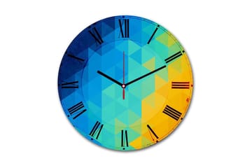 Dekorativ MDF Väggklocka 30 cm - Flerfärgad - Inredning - Väggdekor - Väggklocka & väggur