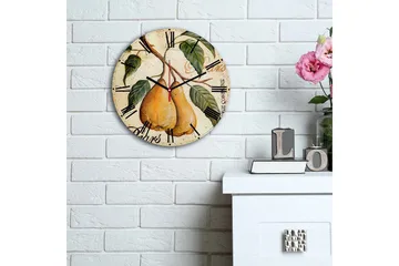 Dekorativ MDF Väggklocka 30 cm - Flerfärgad - Inredning - Väggdekor - Väggklocka & väggur