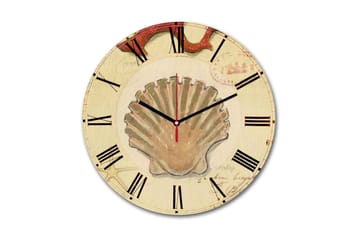 Dekorativ MDF Väggklocka 30 cm - Flerfärgad - Inredning - Väggdekor - Väggklocka & väggur