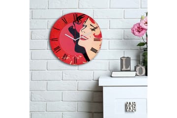 Dekorativ MDF Väggklocka 30 cm - Flerfärgad - Inredning - Väggdekor - Väggklocka & väggur