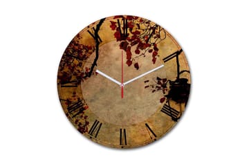 Dekorativ MDF Väggklocka 30 cm - Flerfärgad - Inredning - Väggdekor - Väggklocka & väggur