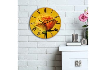 Dekorativ MDF Väggklocka 30 cm - Flerfärgad - Inredning - Väggdekor - Väggklocka & väggur