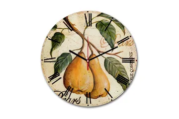 Dekorativ MDF Väggklocka 30 cm - Flerfärgad - Inredning - Väggdekor - Väggklocka & väggur