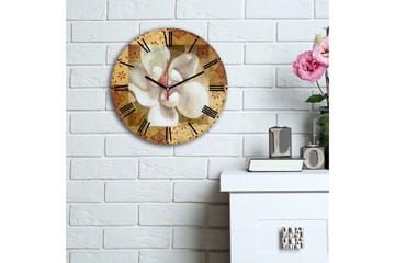 Dekorativ MDF Väggklocka 30 cm - Flerfärgad - Inredning - Väggdekor - Väggklocka & väggur