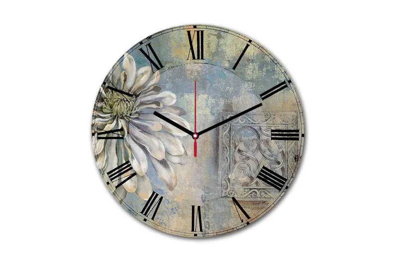 Dekorativ MDF Väggklocka 30 cm, Flerfärgad