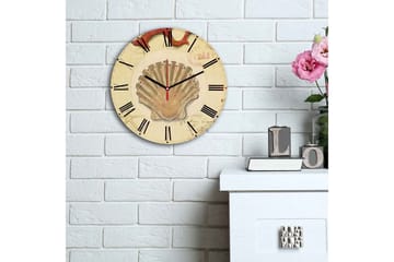 Dekorativ MDF Väggklocka 30 cm - Flerfärgad - Inredning - Väggdekor - Väggklocka & väggur