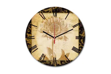 Dekorativ MDF Väggklocka 30 cm - Flerfärgad - Inredning - Väggdekor - Väggklocka & väggur