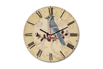 Dekorativ MDF Väggklocka 30 cm - Flerfärgad - Inredning - Väggdekor - Väggklocka & väggur