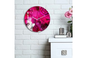 Dekorativ MDF Väggklocka 30 cm - Flerfärgad - Inredning - Väggdekor - Väggklocka & väggur