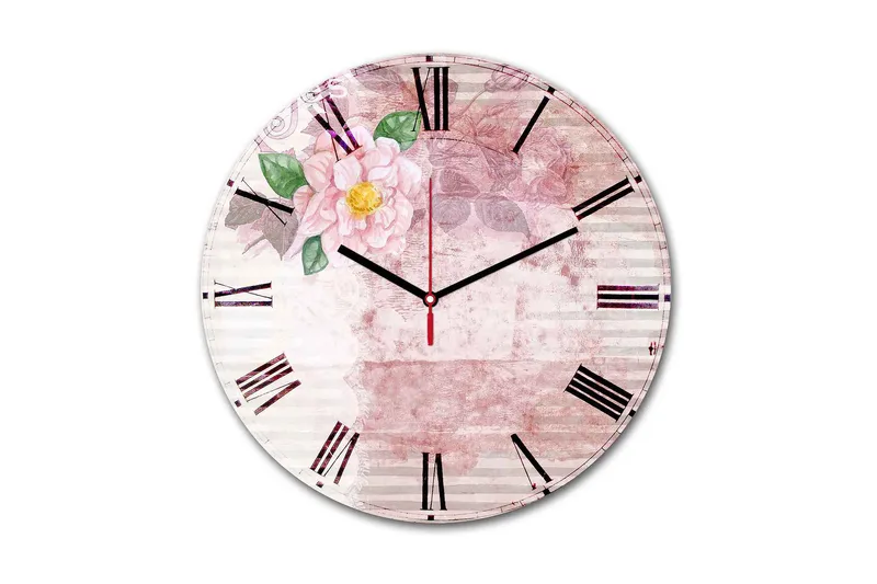 Dekorativ MDF Väggklocka 30 cm, Flerfärgad