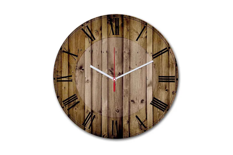 Dekorativ MDF Väggklocka 30 cm, Flerfärgad